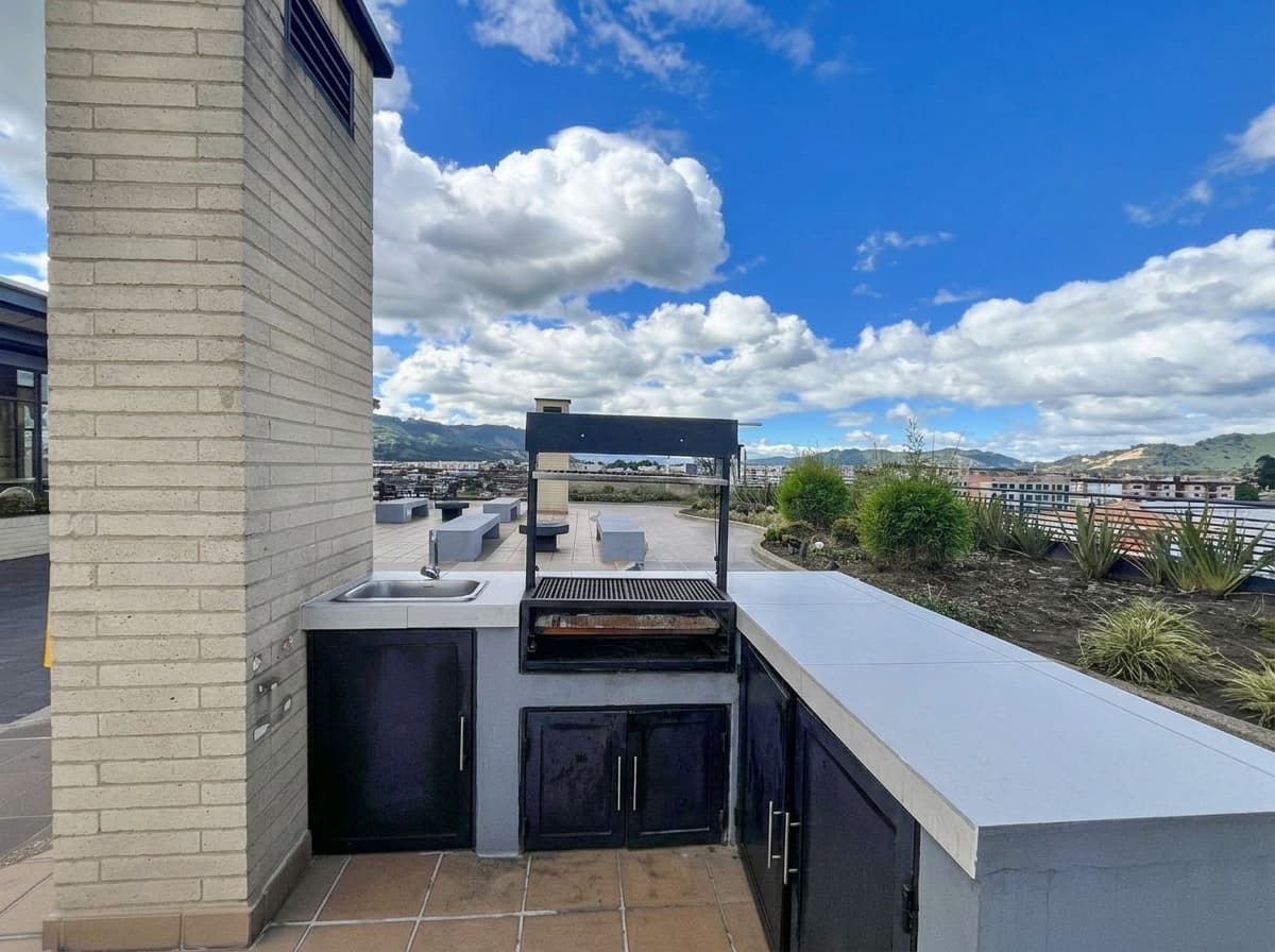Terraza rooftop y zona BBQ